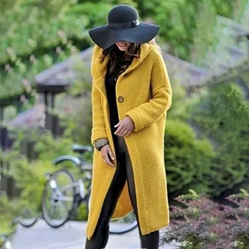 

Plus Size Women Long Sleeve Knitted Cardigan Sweater Casual Outwear Coat Jackets IK88