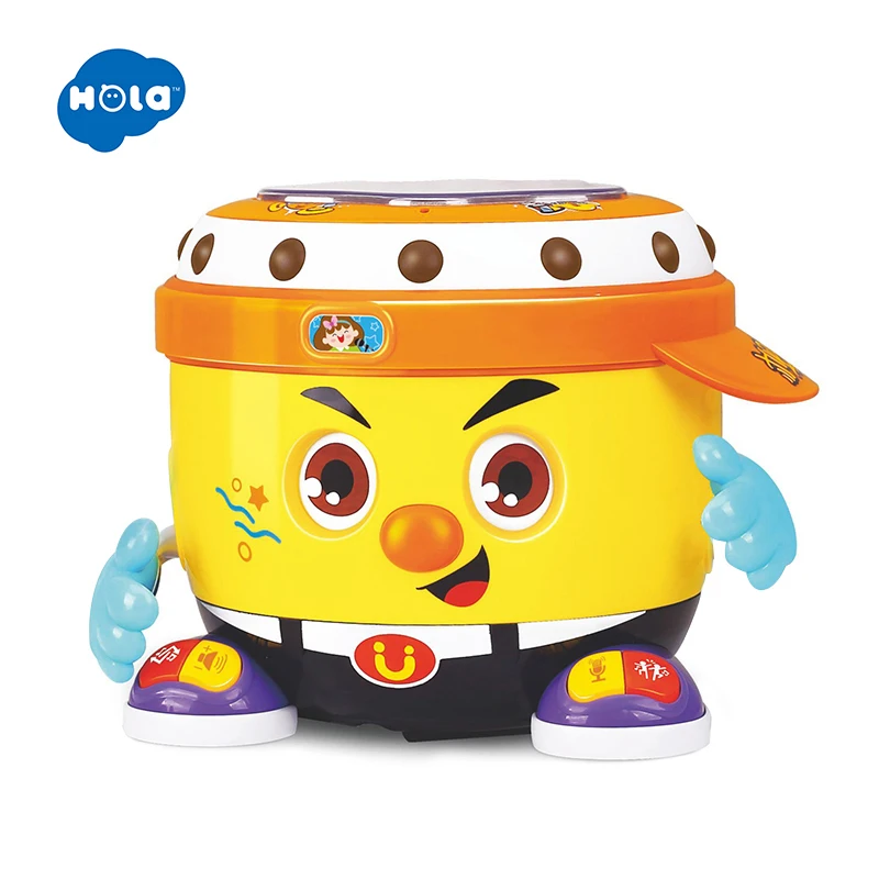 

HOLA TOYS 6107 Baby Toy DJ Party Drum Toy with Music & Light Learning Educational Toys for gifts