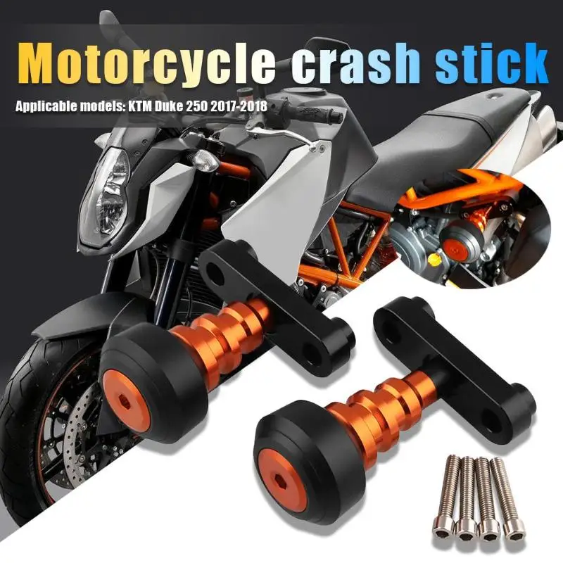 2 шт защитные устройства алюминиевые+ пластиковые рамки ползунки для KTM DUKE 125 200 390 250 отличное мастерство хорошая прочность