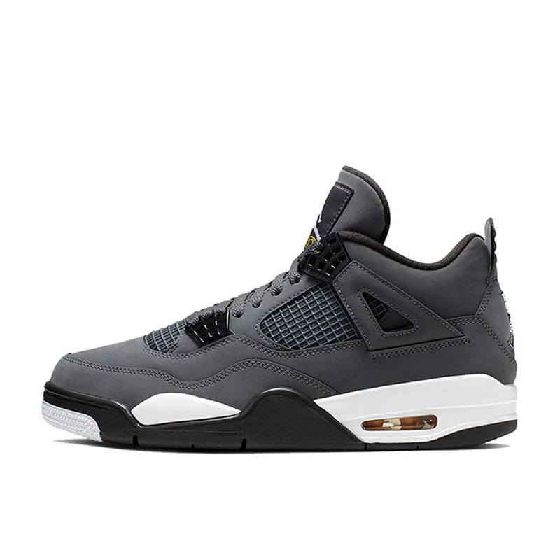 Мужские баскетбольные кроссовки Nike Air Jordan 4, спортивные кроссовки для улицы, крутые Серые кроссовки 408452