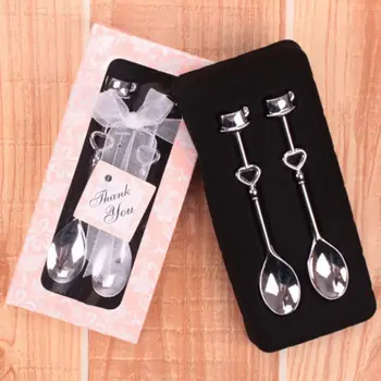 

2Pcs/set Stainless Steel Coffee Spoon Heart-shaped Couples Spoon Set Home Party Bar Teaspoon Picnic Spoons Valentine's Day Gift