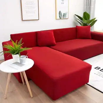 

solid color corner sofa covers for living room elastic spandex slipcovers couch cover stretch sofa towel L shape need buy 2piece