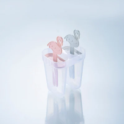 ERMAKOVA формы для льда, многоразовые формы для мороженого, пластиковые формы для мороженого, формы для мороженого, лоток для мороженого - Цвет: Flamingo