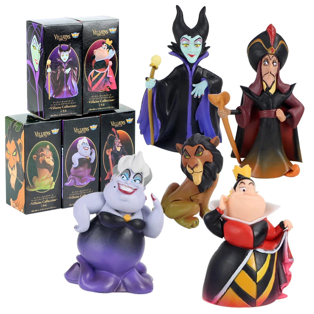 5pcs Set Q Posket Lion King Maleficent Aladdin Genie Jafar The Little Mermaid Ursula Pvc Action Figure Toys Dolls Gift For Kids Action Figures Aliexpress