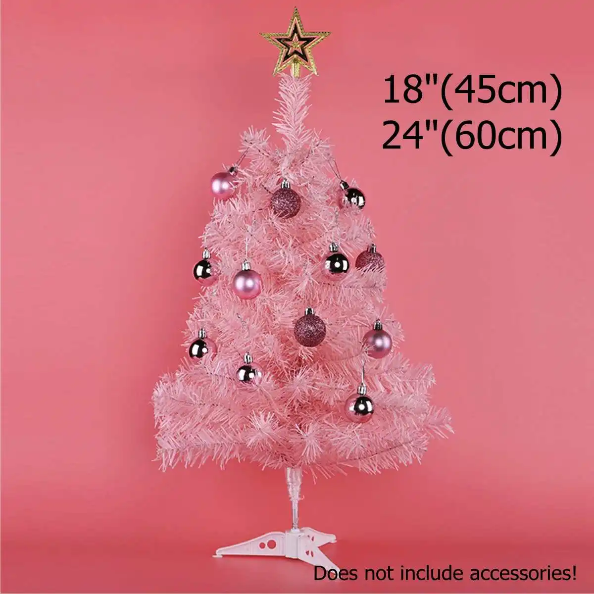 Розовый Рождественская елка имитация на Рождество дерево 45/60/150 см сосновые иглы из ПВХ Шифрование Рождественская елка розовый мини-деревья