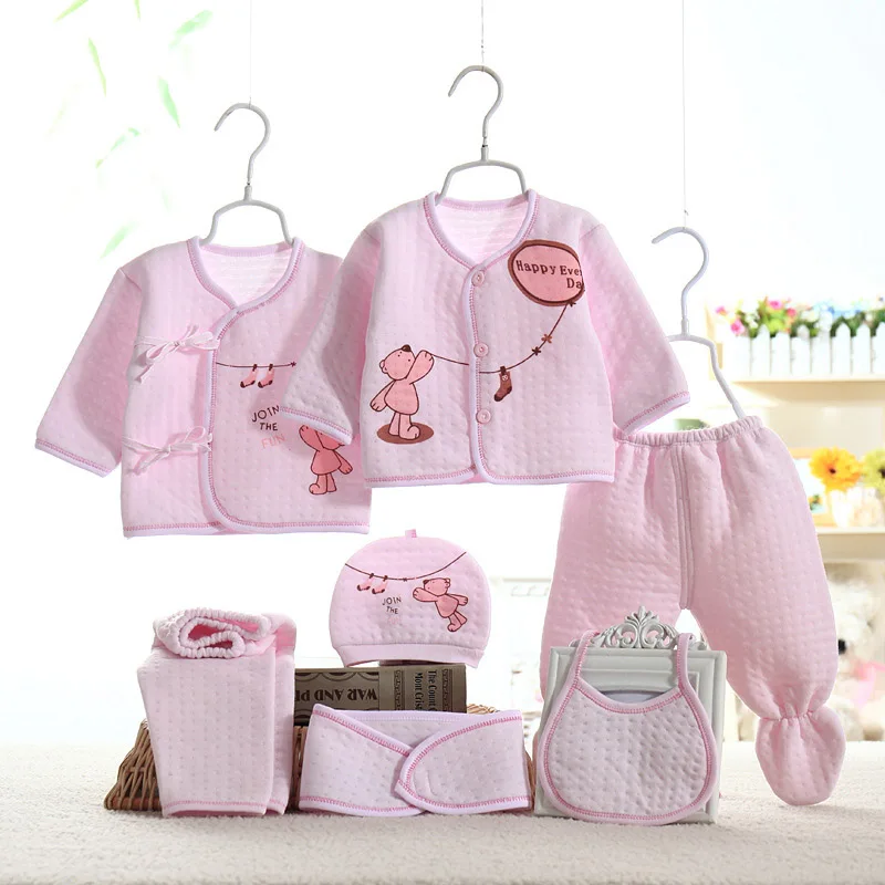 Зимний комплект одежды для новорожденных девочек и мальчиков, утепленная детская одежда из хлопка, комплект нижнего белья для детей от 0 до 3 месяцев