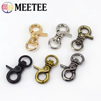 

Meetee 10//20/50pcs 10mm Metal Buckle Bag Clasps Lobster Swivel Trigger Clips Snap Hook for DIY Decor Accessories Keychain Parts