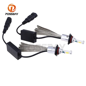 

POSSBAY Car Headlight 9012 LED Bulb COB Chips 60W 12000lm 3500K-25000K 12V-24V Automobiles Fog Light COB LED Head Lamps