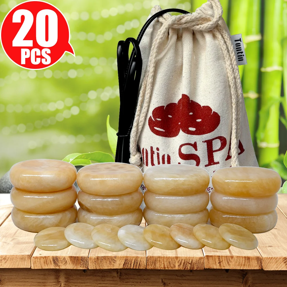 New Tontin Yellow Jade Body Massage Hot Stone Salone Di Bellezza Spa Tool Borsa Riscaldante 110V O 220V Assistenza Sanitaria