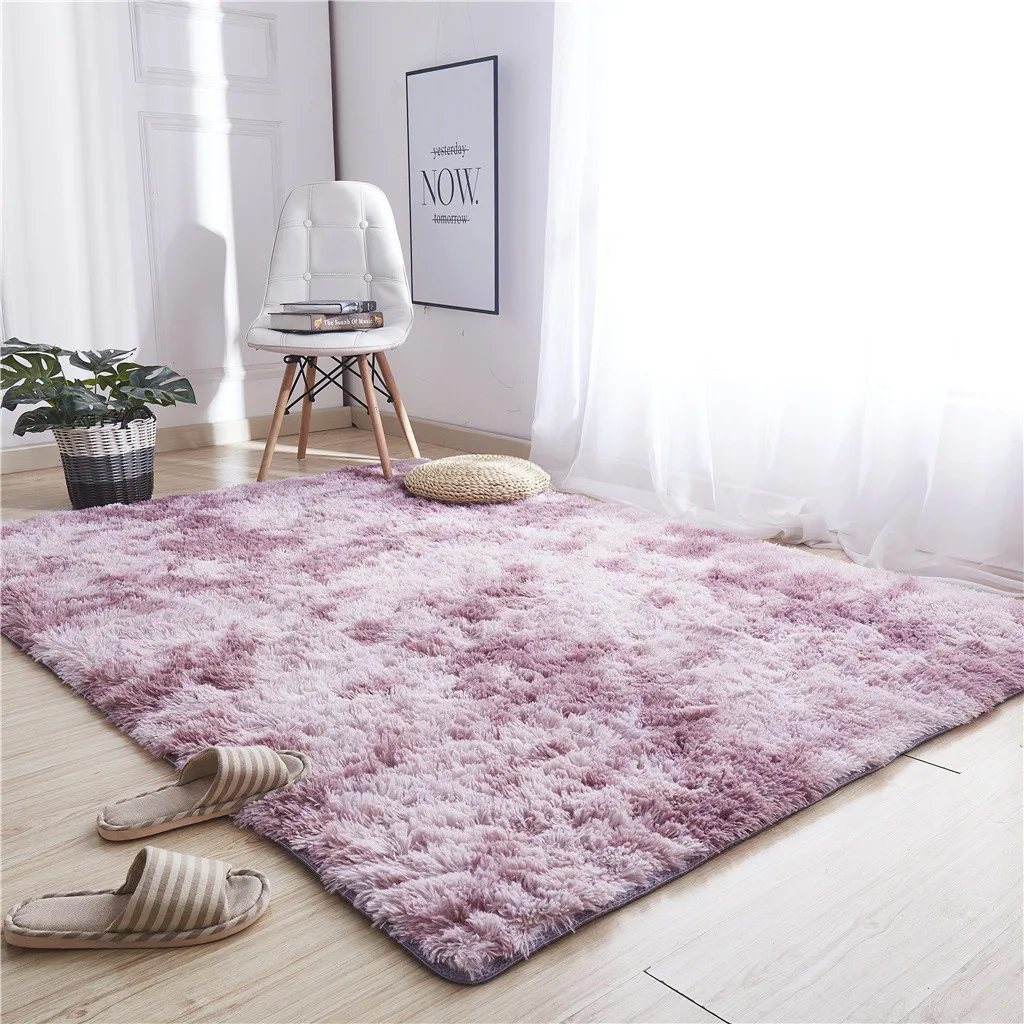Новые ультра мягкие современные коврики лохматый ковер для детской комнаты домашний плюшевый коврик Декор - Цвет: Pink