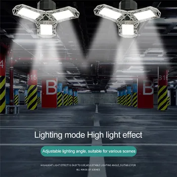 

60W E27 Lighting Sterilization Dual-use UVC Disinfection Lamp Folding Lamp Garage Light Remote Control Version UV Sterilizer