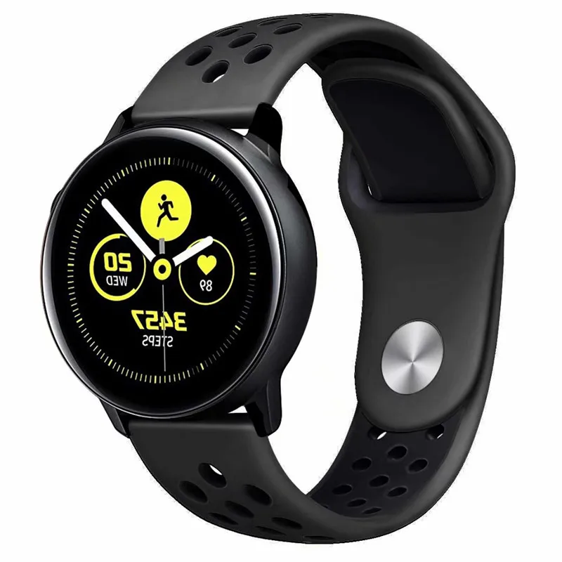 Мягкий спортивный силиконовый ремешок для samsung Galaxy Watch Active 2 40 мм 44 мм сменный Браслет умный ремешок для часов