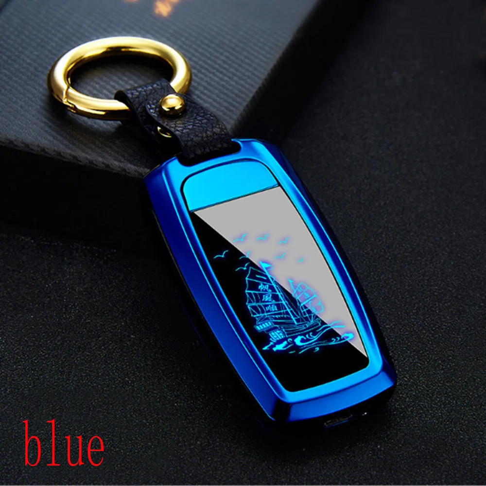 USB Зажигалка-Фонарик светодиодный экран Ключ Пряжка