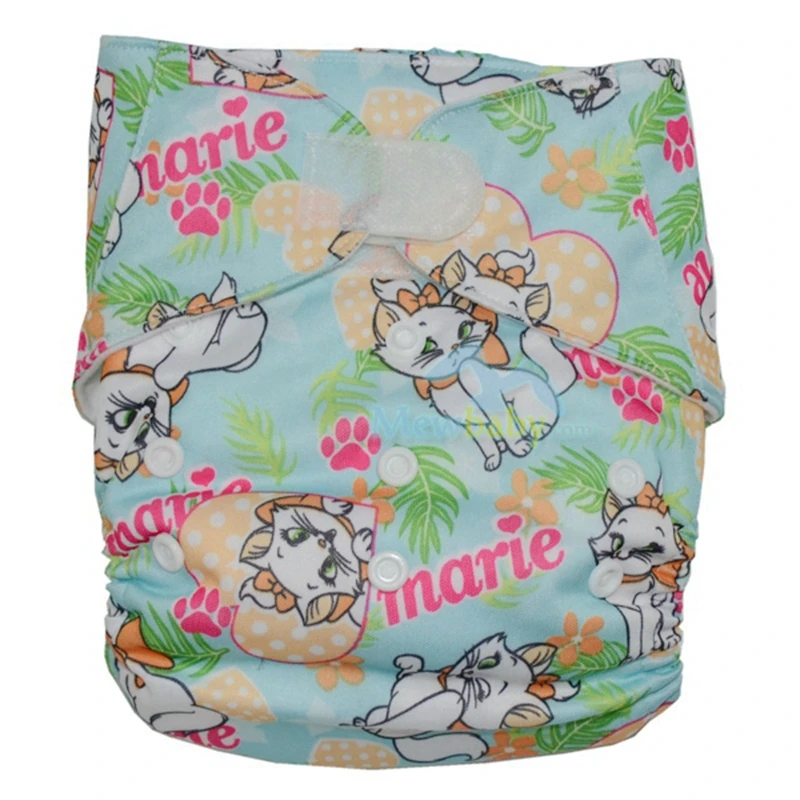 Printed Pocket Diapers One Size Fits All Cloth Diaper with 1 pieces 3-layer Microfiber Insert GT26 | Мать и ребенок