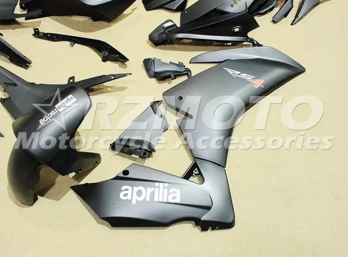 Мотоцикл инъекции ABS Полный обтекатели комплект подходит для Aprilia RS4 50 125 2012 2013 12 13 14 15 тела набор черный матовый