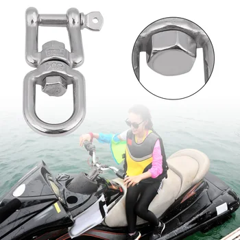 

Heavy Duty 304 Stainless Steel Swivel Ring Snap Rolling Shackle Device Strong construction rust-proof and corrosion resistant