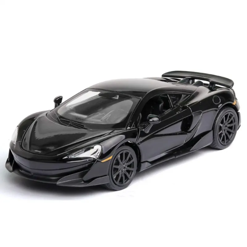 

1: 32 имитация McLaren 600lt спортивный автомобиль со звуком светильник, детская игрушка для мальчика на день рождения, новый год, рождественский подарок, черный