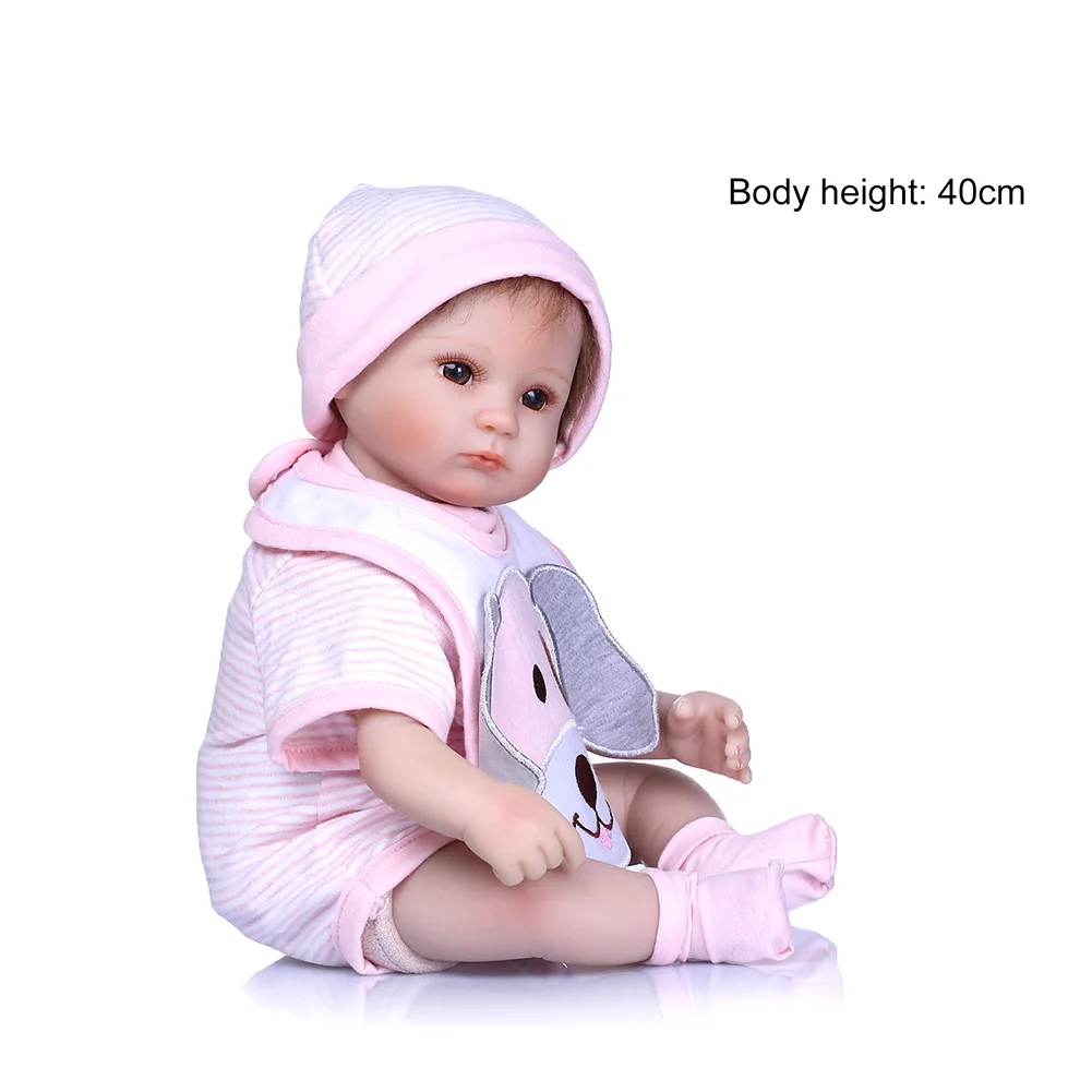 40 см мягкий милый открытый глаз Reborn Baby Doll модель, сопутствующая игрушка Фотография реквизит