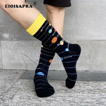 

Creative Couples Socks Fashion Harajuku Cotton Planet Pattern Funny Socks Hip Hop Trend Streets Outdoor Skateboard Socks