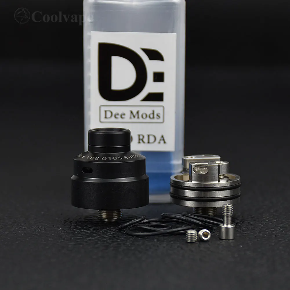 

YFTK Solo rda 22mm 316 SS single coils vape rda with Black POM Cap Rebuildable Dripping E-cigarette Atomizer vs Haku rda