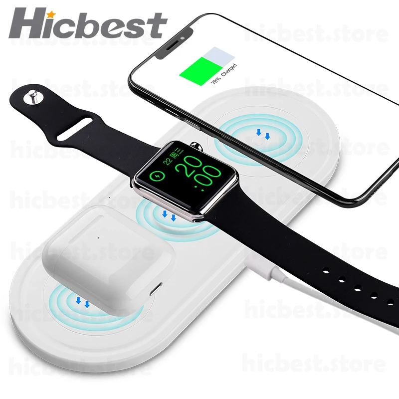 Беспроводное зарядное устройство 3 в 1 для iPhone 11 Airpods Pro Apple Watch 5 4 | Мобильные