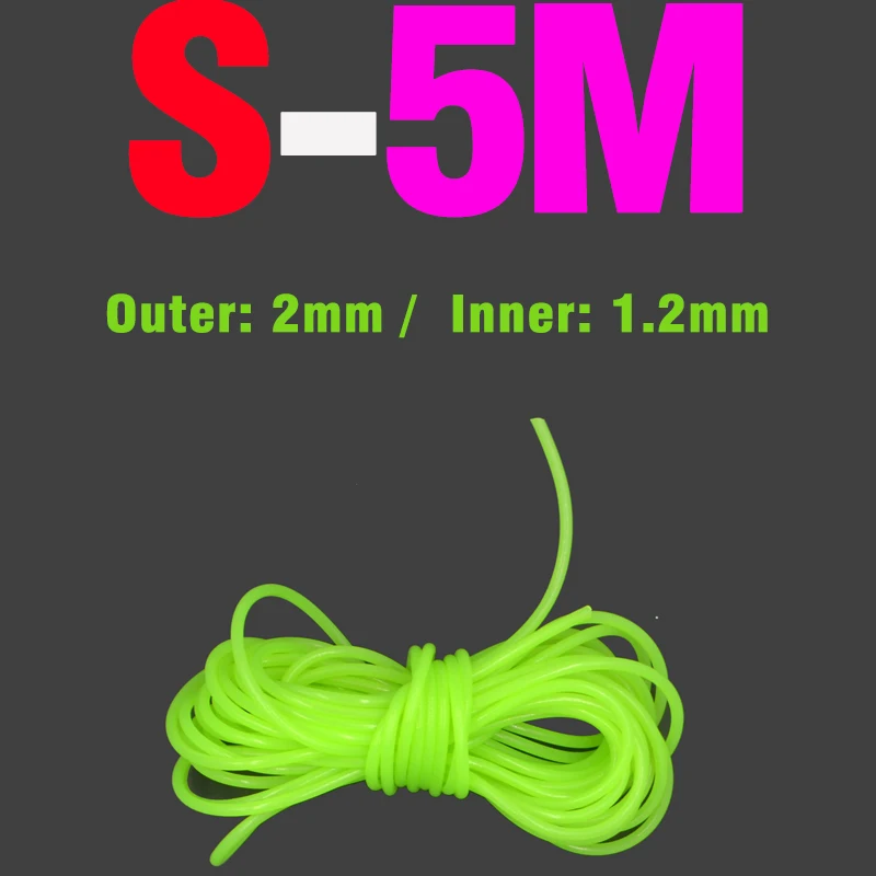 Luminous Green Silicone Fishing Tube - Glow-in-the-Dark Deep Sea Rigging Accessory