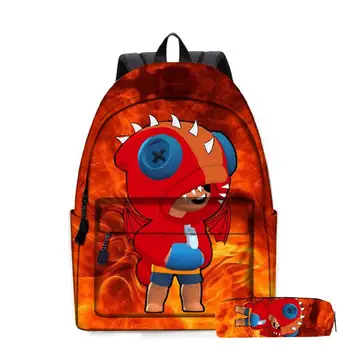 

New Leon Game Print Schoolbag Children School Book Bags Set Kids Boys Girls School Backpacks Mochila