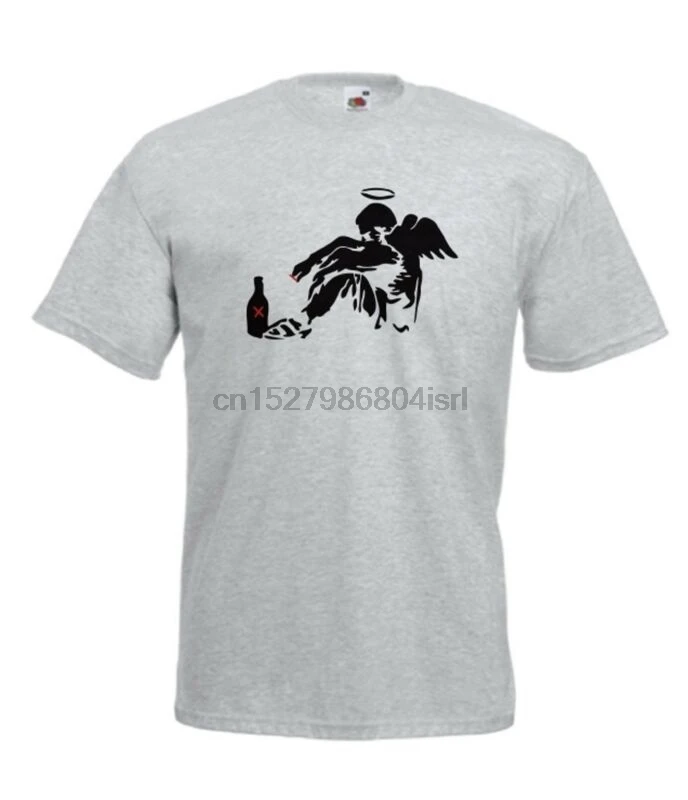 BANKSY ANGEL pop art Новые мужские и женские футболки Топ Размер 8 10 12 14 16 s m l xl xxL | Мужская
