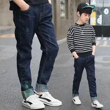 2147 осенние штаны для мальчиков новые стильные повседневные штаны для больших мальчиков модные ковбойские спортивные штаны