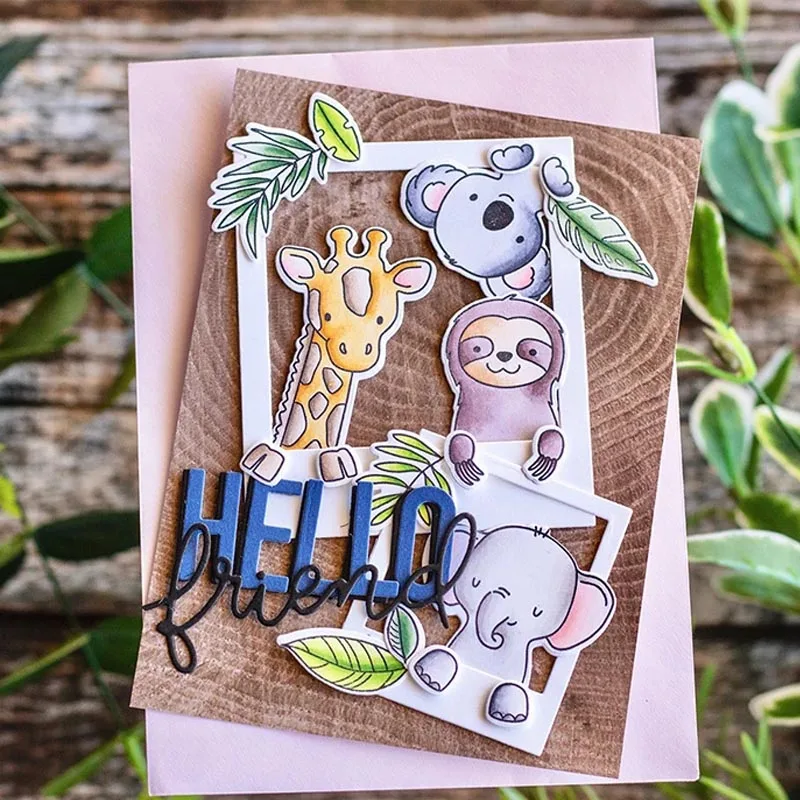 QWELL слова Hello Friend металлические Вырубные штампы для скрапбукинга и открыток, бумажное тиснение, новинка, вырубные штампы