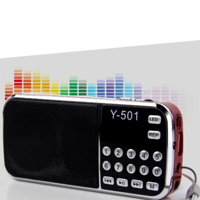 Y-501 цифровой портативный аудио lcd цифровой fm-радио динамик USB Mp3 музыкальный плеер