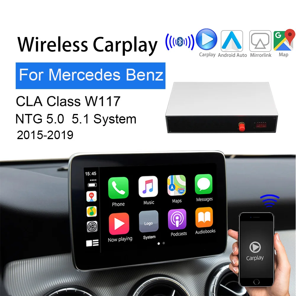 2-1 carplay Mercedes CLA Class 2015-19 W117 Support Maps navigation usb interface multimedia touch screen Auto Android Smart Reverse