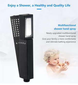 

1pcs Bathroom Power Shower Head Pressurized Shower Hose Adjustable Water Sprayer Handheld Rain Shower Head Filter Accessories