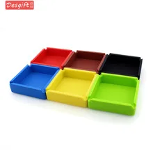 Creative Environmentally Friendly Silica Gel Ashtray Camouflage Decorative Pattern Color Mixture Circle Ashtray Box Cafe KTV Cus