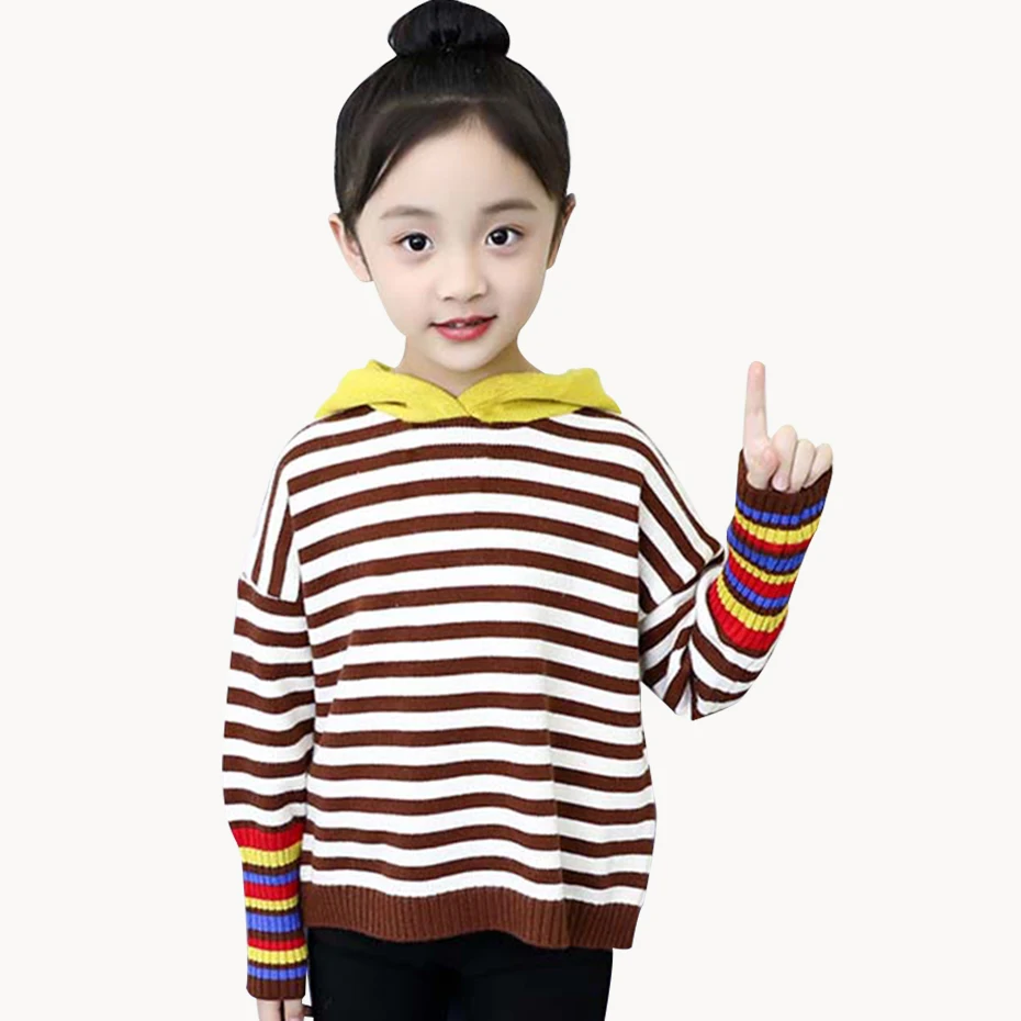 Детская куртка Радужная полосатая для девочек лоскутные толстовки Верхняя