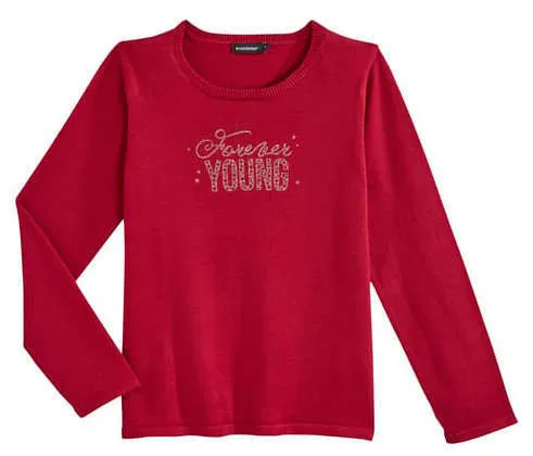 Джемпер «Forever young» красный In Extenso