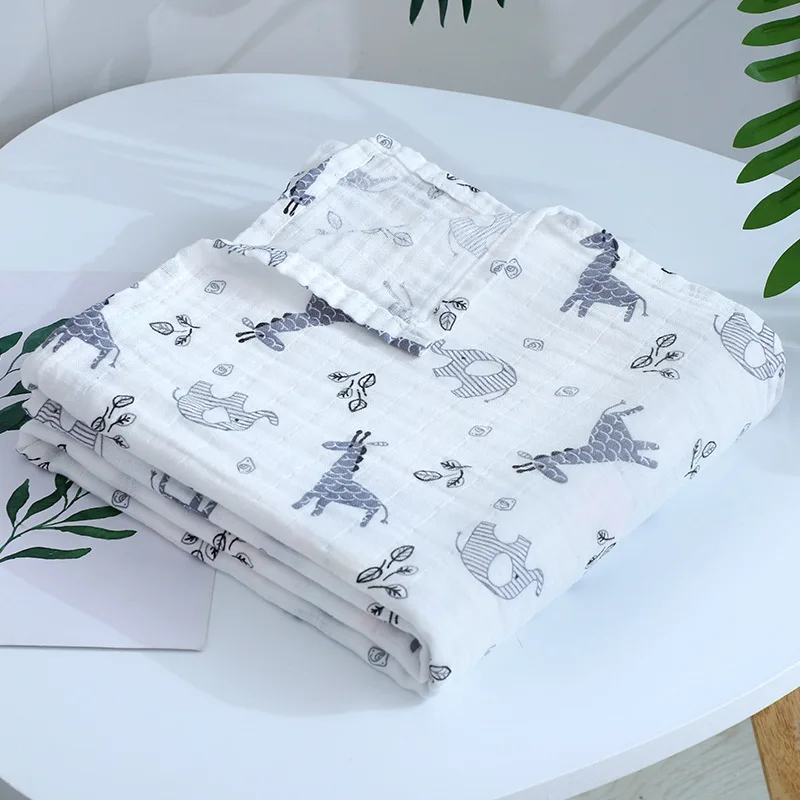 1pc Muslin 100% Cotton Newborn Swaddles Soft Baby Boy Girls Blankets Bath Gauze Infant Wrap Sleepsack Stroller Cover Play Mat 6