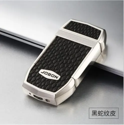 JOBON USB зарядка и встряхивание Электронная зажигалка arc металлический прикуриватель Подарочная посылка - Цвет: Черный