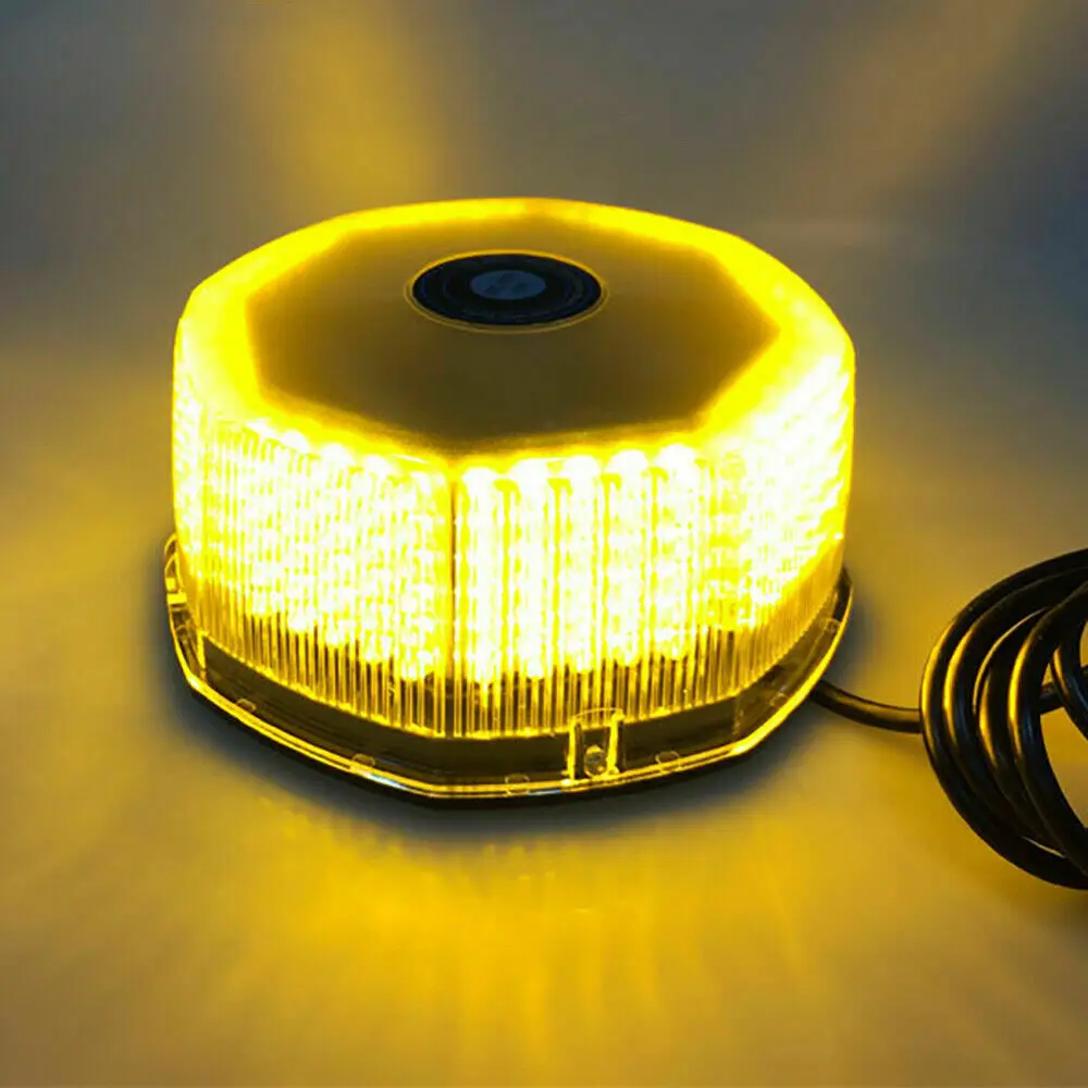 

240 LED Emergency Car Rotating Round Beacon Roof Top Emergency Flash Strobe Lights Truck 24V Or 12V
