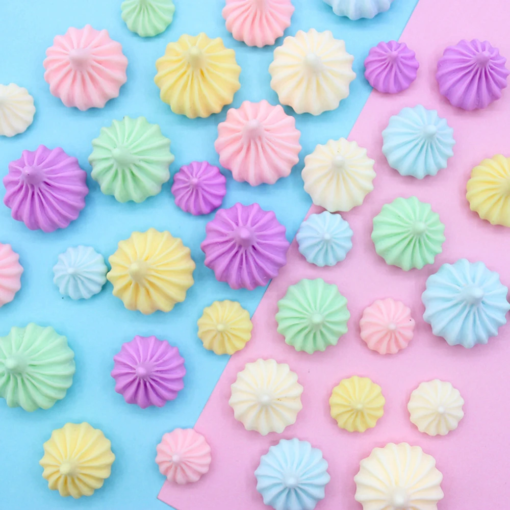 

10pcs/lot 24*24MM Resin 3d The model of large Cake Decorative Cream food play DIY Crafts simulation Decoration Accessories