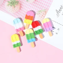 5pcs Popsicle Mini Cartoon doll Accessories for 1/6 1/12 doll Dollhouse Miniature Pretend ice cream Kitchen Foods High Quality