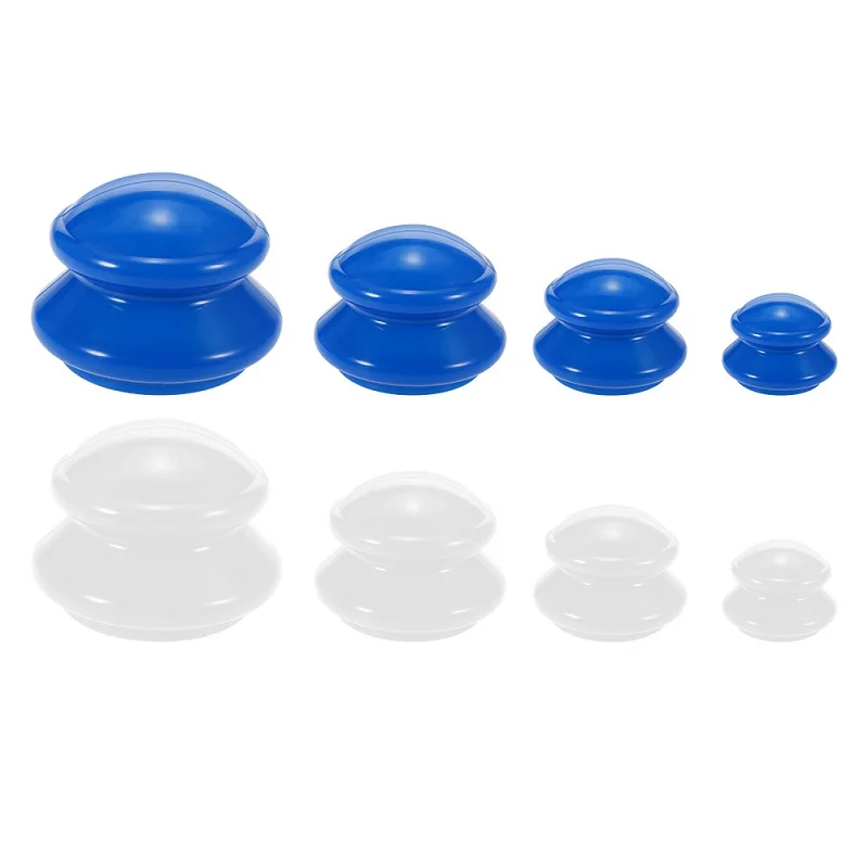 4Pcs Anti Cellulite Vacuum Silicone Cups SPA Facial Body Massage Jars Medical Chinese Cupping Therapy Suction Cupping Cup Set 5