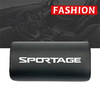 

1pcs car neck pillows both side pu leather single headrest case for For Kia SPORTAGE 2017 2018 Accessories Car Styling