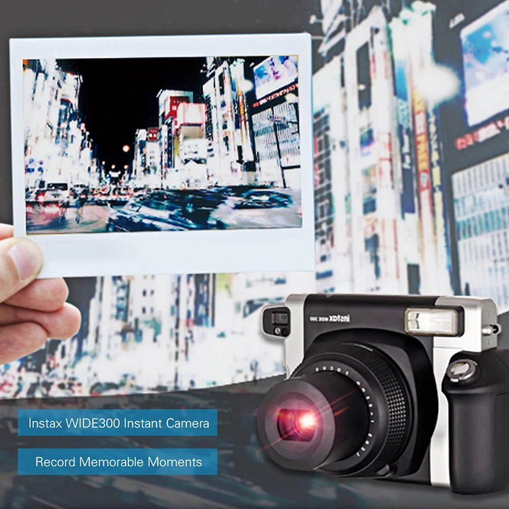Камера моментальной печати Fujifilm Instax WIDE300 широкий формат изображения с ремешком