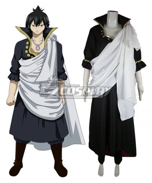 

Fairy Tail The Black Wizard Zeref Dragneel Outfit Uniform Adult Men Women Cothes Halloween Christmas Cosplay Costume E001