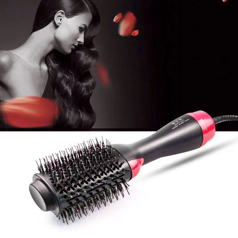 

2 in 1 Multifunctional Hair Dryer Volumizer Rotating Curler Roller Rotate Styler Comb Styling Straightening Curling