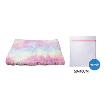 

Cat Beds for Indoor Cats Machine Washable Cat Bed Mat Pet Beds for Medium Small Dogs Plush Fluffy with Anti Slip Bottom