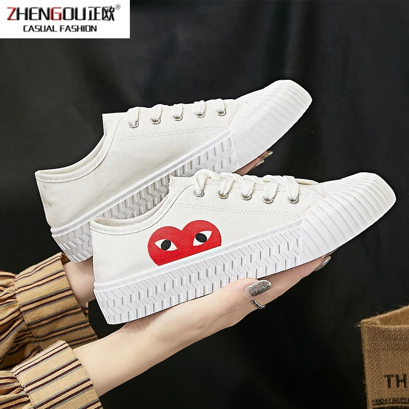 

A Summer Girl Love All-match Solid Color Canvas Street Original Old Biscuits Skategirls shoes