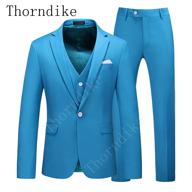Мужской свадебный костюм Thorndike пиджак + жилет штаны вечерние костюмы смокинги для
