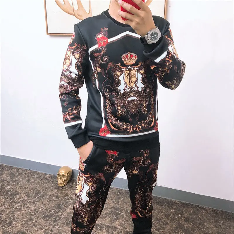 Crown Lion digital slim tracksuit - IKEDEC Official Store